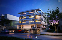 3D Villa night view