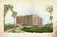 Architectural visualization watercolor
